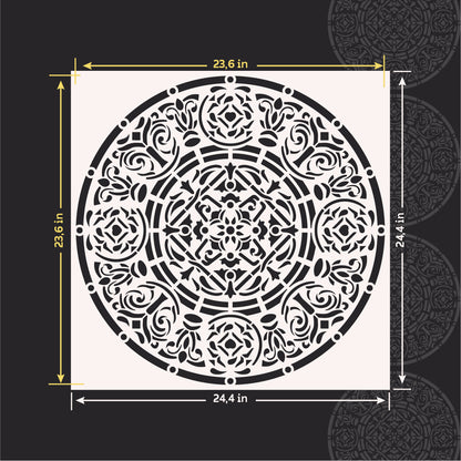 Round patterns - a new aesthetic of decorative plaster with a stencil DFA 0.3-1 mm (С00116)