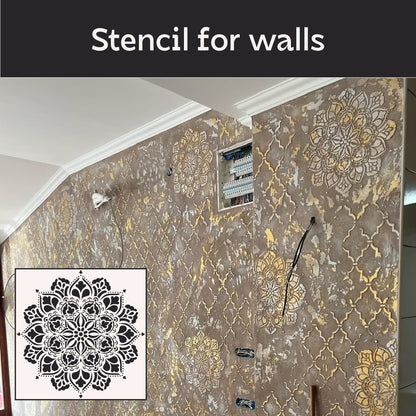 Luxury Pattern for Walls - Inspirational DFA Stencil 0.3-1mm (C00117), 1mm - Under Plaster