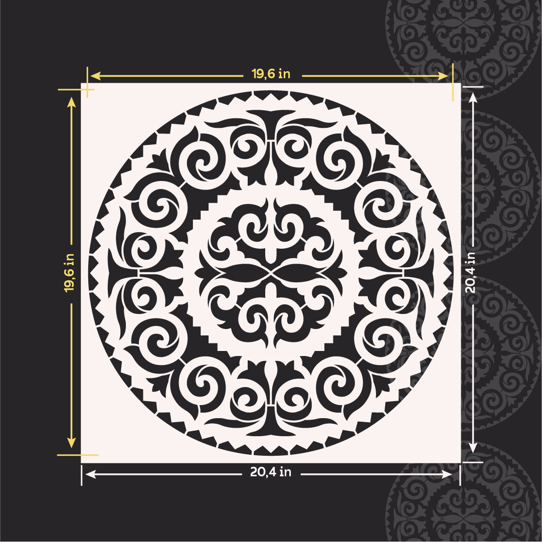Create a unique interior with a pattern stencil DFA 0.3-1mm (C00124), 0.3mm-Under Painting