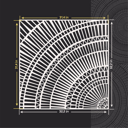 Create unique walls with DFA Stencil Round Pattern 0.3-1mm (C00125)