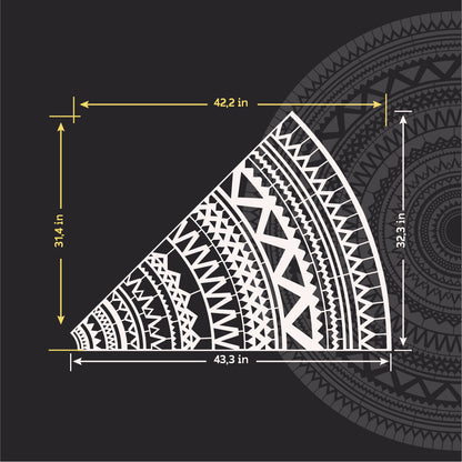 Quality stencil DFA for plaster - easy pattern application 0.3-1 mm (C00127)
