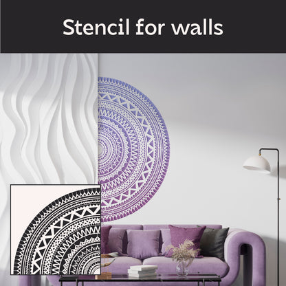 Elegant and stylish stencil DFA Round pattern for wall painting 0.3-1mm (C00128)