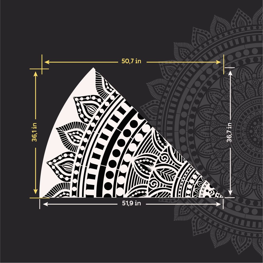 Elegant stencil DFA Mandala - round pattern for a stylish interior 0.3-1 mm (С00134)