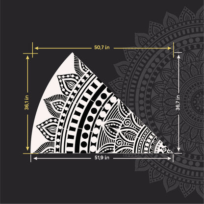 Elegant stencil DFA Mandala - round pattern for a stylish interior 0.3-1 mm (С00134)