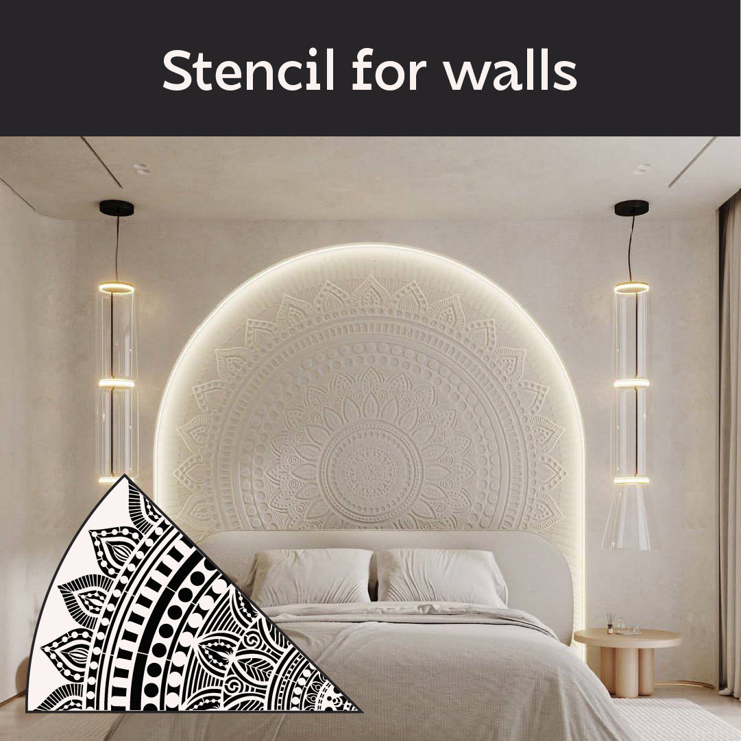 Elegant stencil DFA Mandala - round pattern for a stylish interior 0.3-1 mm (С00134)