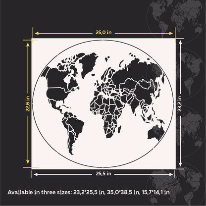 DFA Globe stencil for creating a unique wall design 0.3-1 mm (С00135)