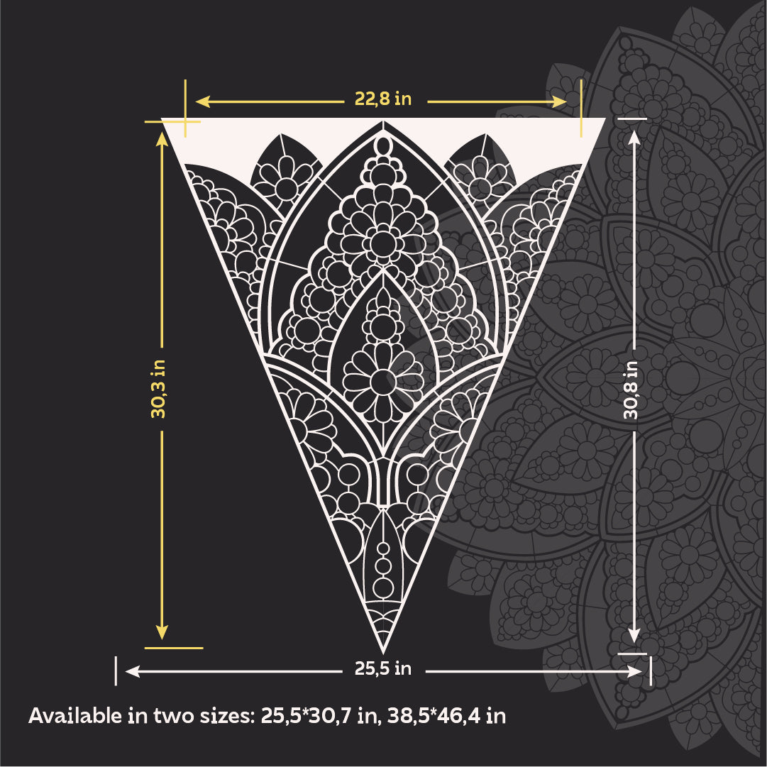 Create a unique design with the DFA Mandala stencil for plaster and paint 0.3-1 mm (С00136)