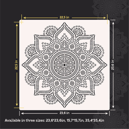 DFA Stencil "Mandala" - easily create beautiful and symmetrical decor 0.3-1 mm (С00139)