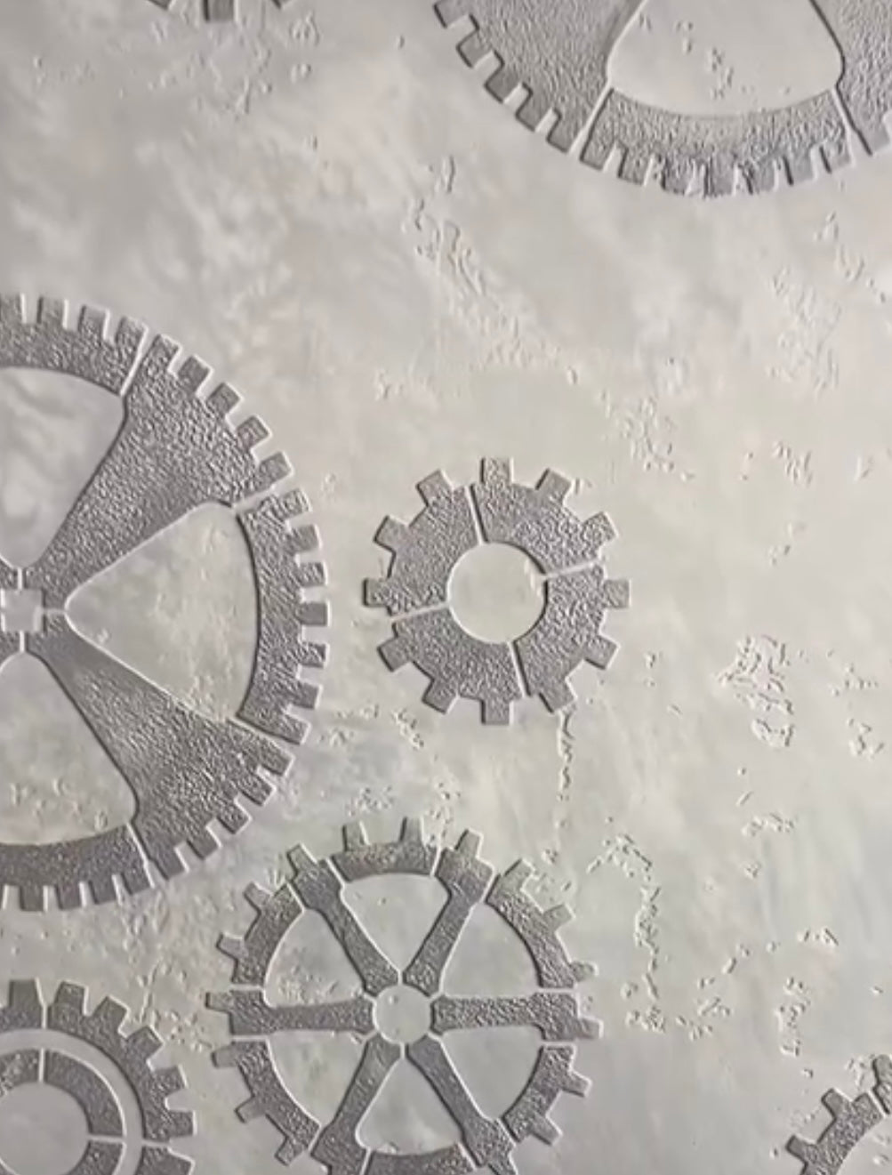 Gears on the walls - a stylish accent with a stencil DFA Loft 0.3-1 mm (L00011)