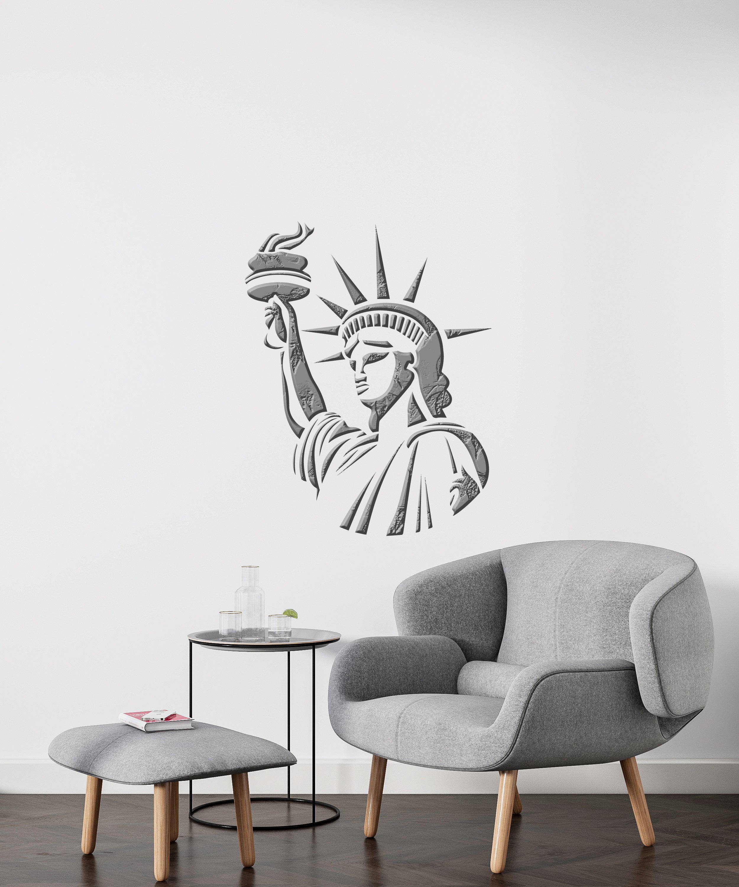 Stencil DFA Statue of Liberty for plaster and paint 0.3-1mm (X00099)