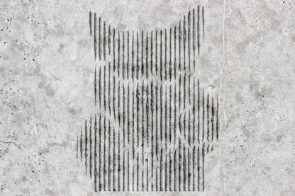 Stencil Kitten DFA animals for walls for plaster and paint 0.3-1mm (J00041)