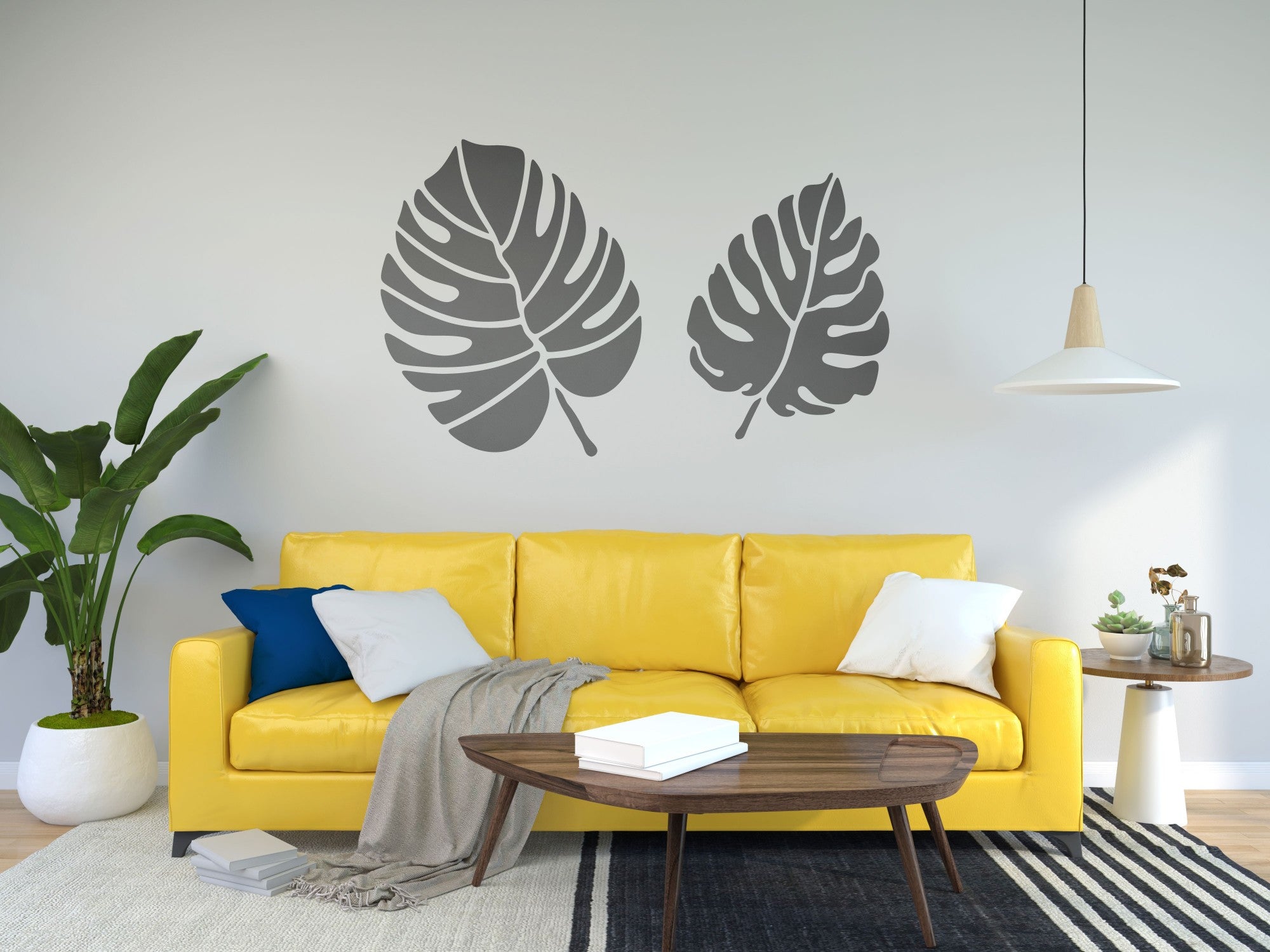 DFA reusable stencil Nature Monstera leaf for plaster and paint 0.3-1mm (P00010)