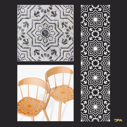 Stencil DFA Square pattern, for plaster and paint 0.3-1mm (K00103)