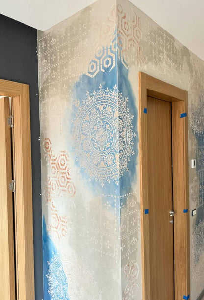 Professional design with oriental pattern - DFA stencil for walls 0.3-1 mm (V00076)