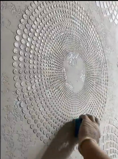 Stencil DFA reusable Round pattern 16 for plaster and paint 0.3-1mm (С00016)