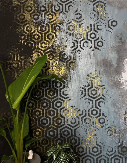 Unique geometric interior design with DFA stencil Geometry 0.3-1mm (G00025)
