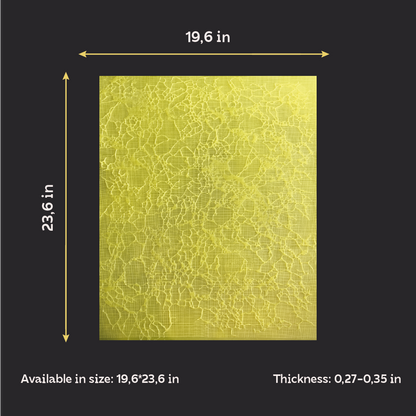 Silicone impression for decoration Marble veins yellow W00002