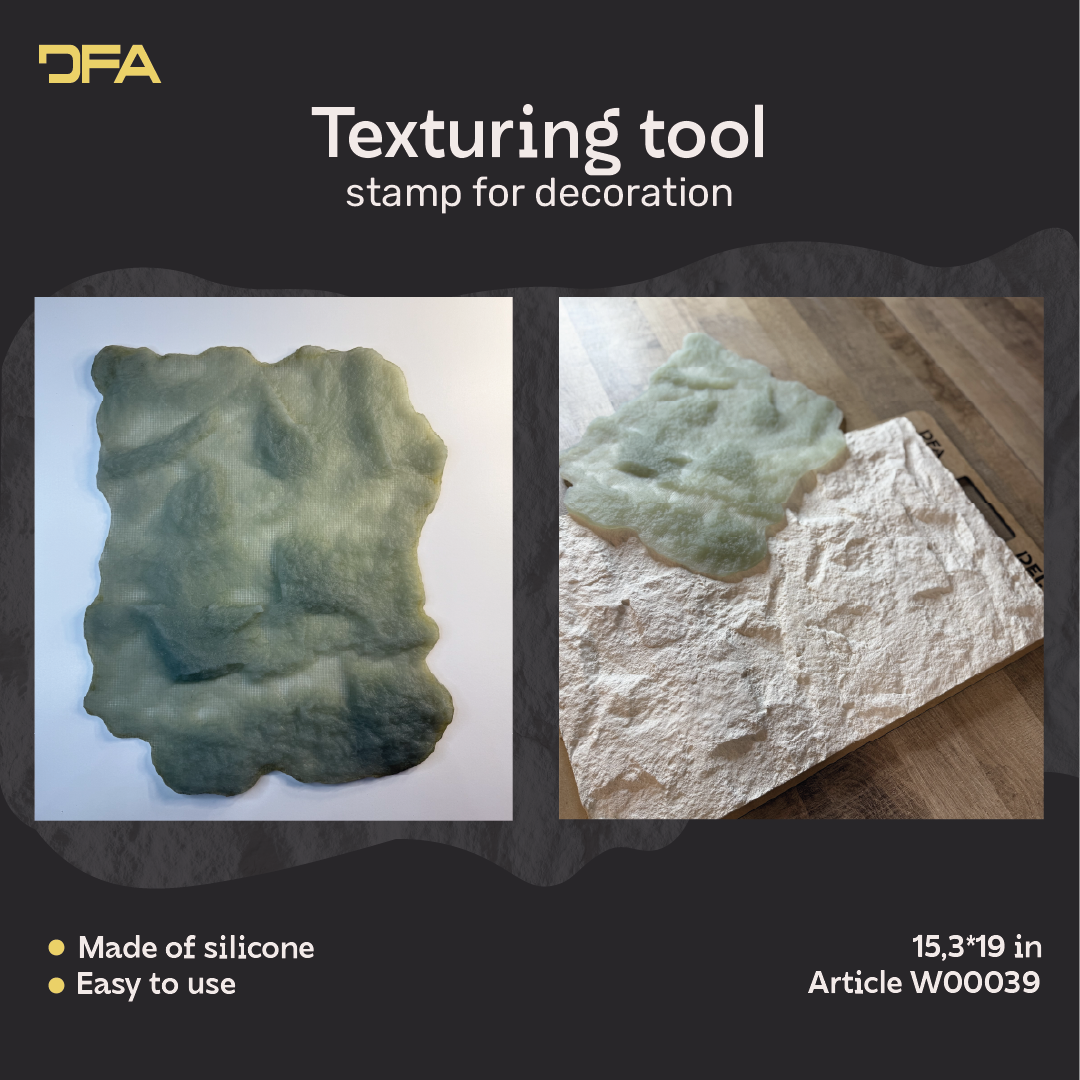 Silicone impression/stamp for decoration DFA Mazanka embossed green, thickness 21 mm (W00039)