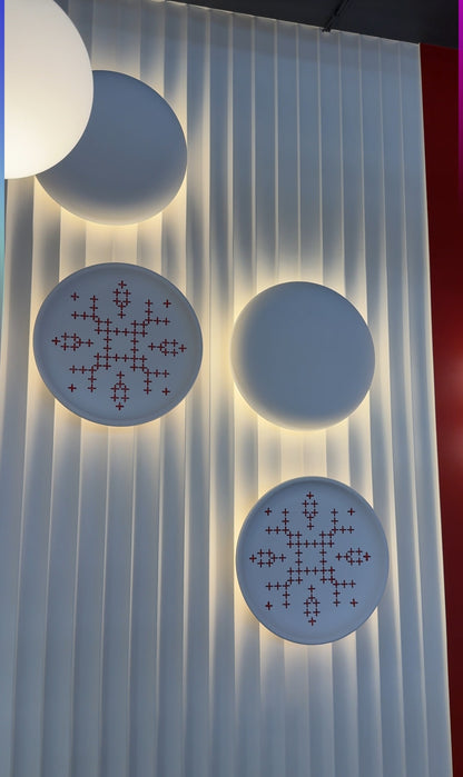 Ukrainian style in the interior: stencil DFA Vyshyvanka cross pattern 0.3-1 mm (Z00074)
