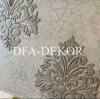 Stencil for decoration DFA Royal Damascus 1, for putty and paint, 0.3-1mm (D00001)