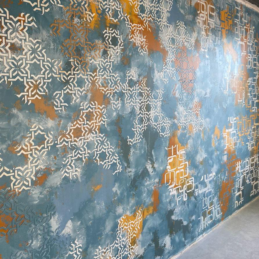 Create a unique geometric interior design with DFA stencil Geometry 0.3-1 mm (G00003)