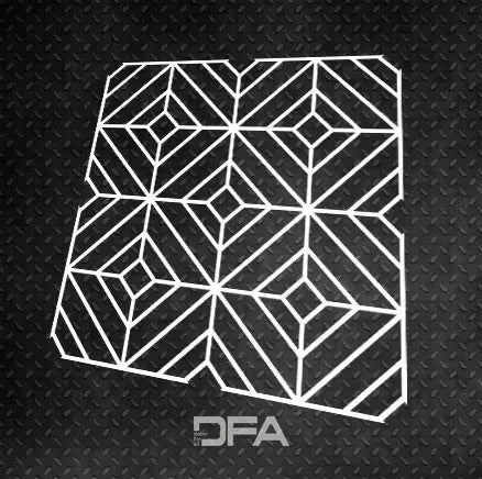 Your secret to perfect geometric designs with DFA stencil Geometry 0.3-1 mm (G00072)