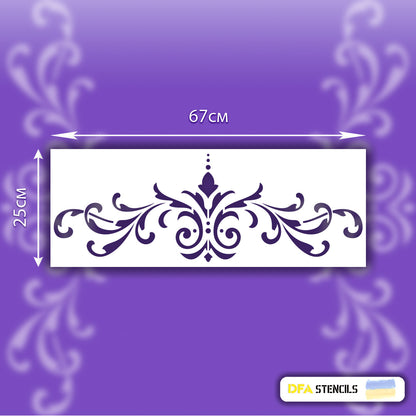 Stencil DFA Border, stencil for putty and paint 0.3-1mm (B00052)
