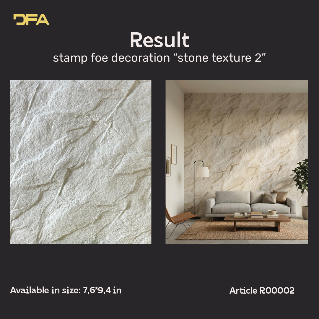 Stone Texture 2 Silicone Stamp for Decorative Plaster Walls