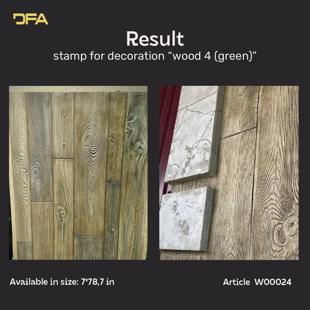 Silicone impression for decoration Tree 4 (green) W00024