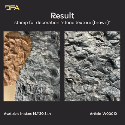 Silicone impression for decoration Stone texture (brown) W00012