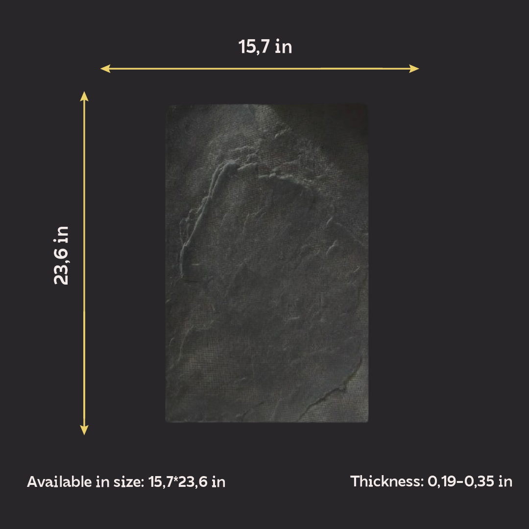 Silicone impression for decoration Stone texture 2 (black) W00027