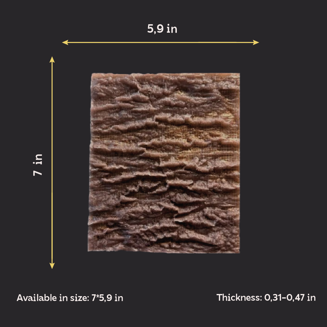 Silicone impression for tree bark decoration W00034