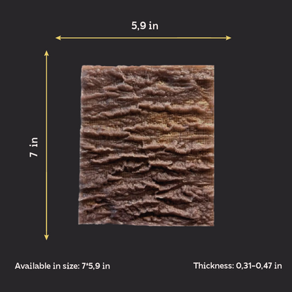Silicone impression for tree bark decoration W00034