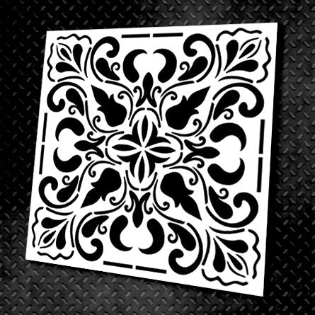 Quality stencil for decoration DFA square pattern, for putty and paint, 0.3-1mm (K00023)