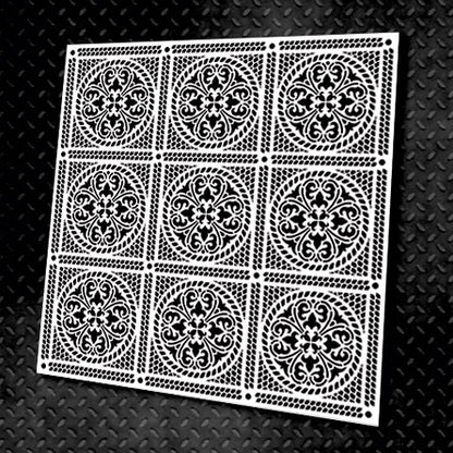 Stencil reusable DFA Square patterns for plaster and paint 0.3-1mm (K00008)