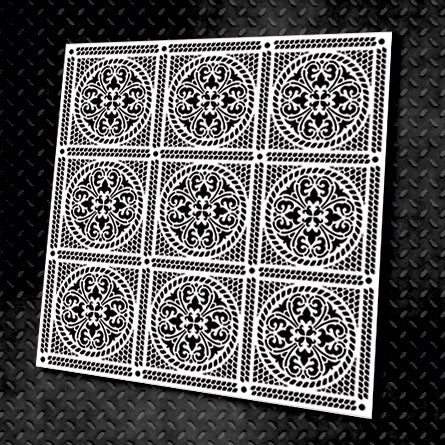 Stencil reusable DFA Square patterns for plaster and paint 0.3-1mm (K00008)