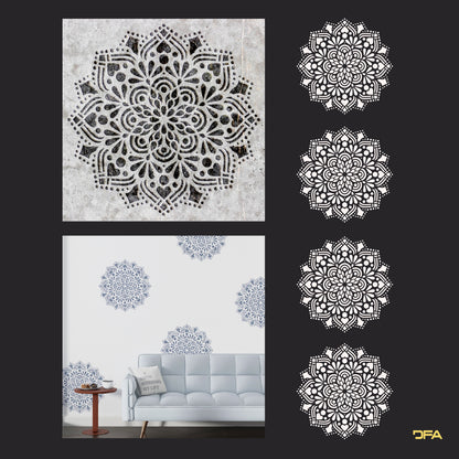 Stencil DFA reusable Round pattern for plaster and paint 0.3-1 mm (C00114)