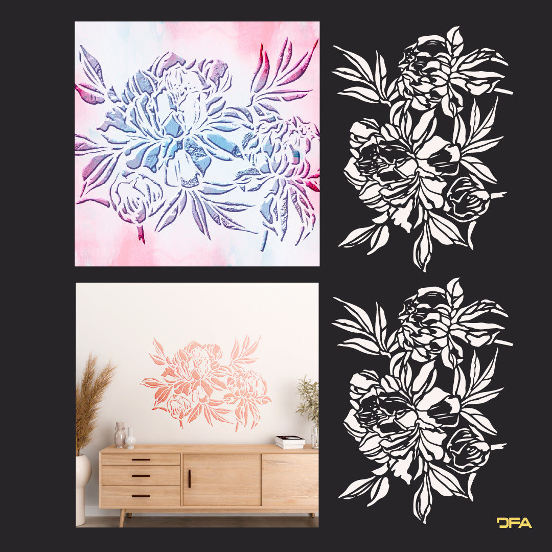 DFA nature stencil for walls for plaster and paint 0.3-1mm (P00140)