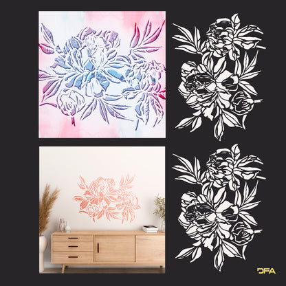 DFA nature stencil for walls for plaster and paint 0.3-1mm (P00140)