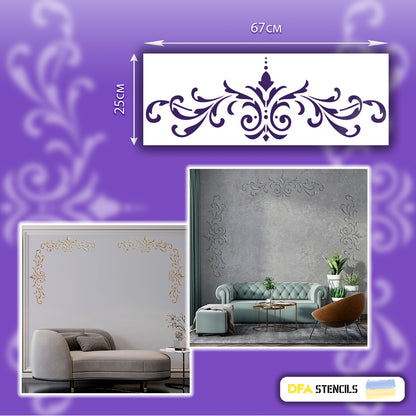 Stencil DFA Border, stencil for putty and paint 0.3-1mm (B00052)