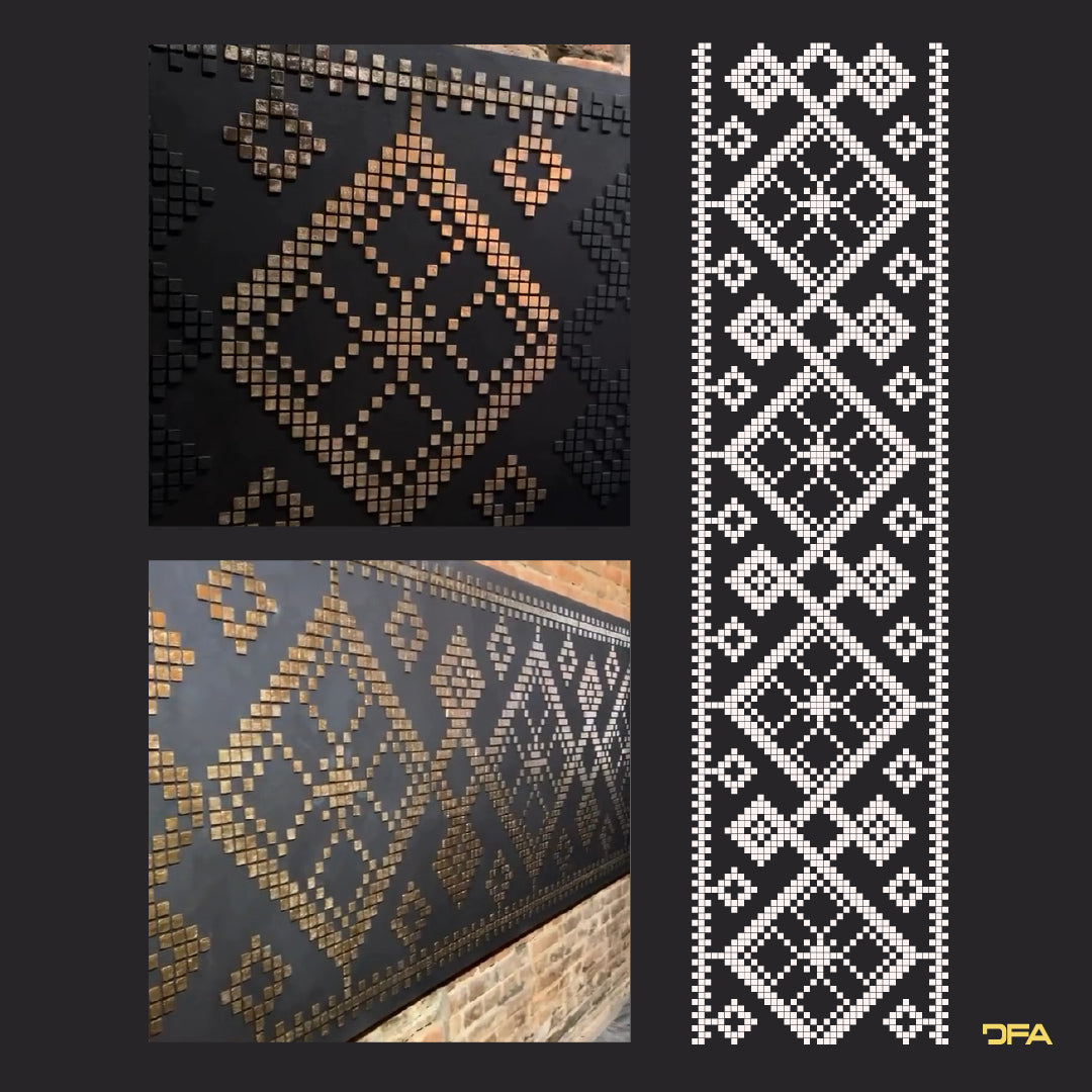 Stencil DFA Embroidery for plaster and paint 0.3-1 mm (Z00068)