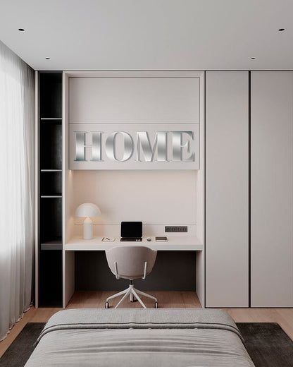 Elegance and space: mirror inscription HOME by DFA (YA00020)