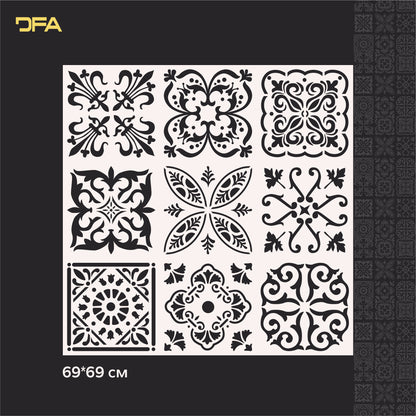 Stencil DFA Square pattern, for plaster and paint 0.3-1mm (K00085)