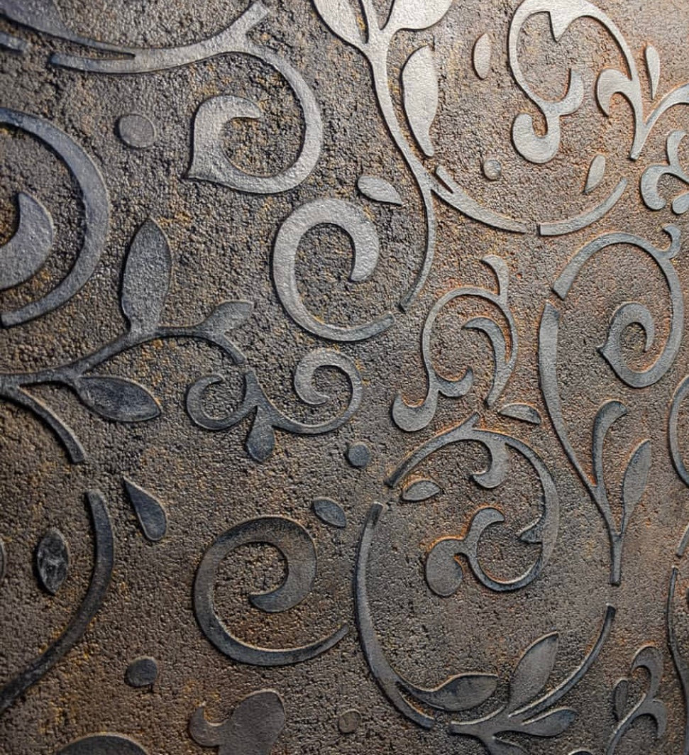 Quality stencil for decoration DFA oriental pattern, for putty and paint, 0.3-1mm (V00018)