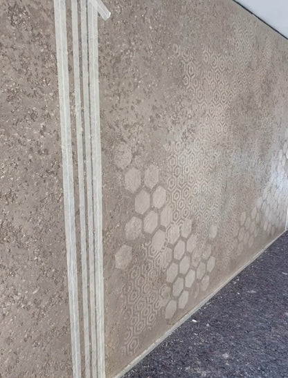 Wall decor with stencils DFA (Geometry 25 + Geometry 32) for plaster and paint 0.3-1 mm (N00133)