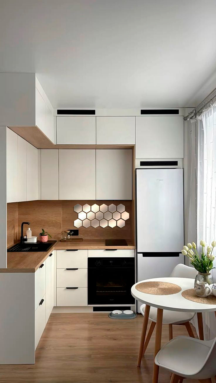 DFA Honeycomb Mirror Decor: A Modern Geometric Accent for Any Space, 18pcs/36pcs (YA00028)