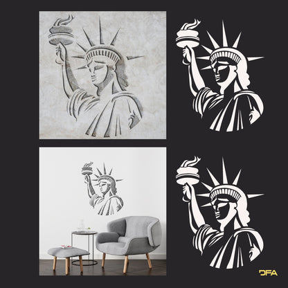Stencil DFA Statue of Liberty for plaster and paint 0.3-1mm (X00099)