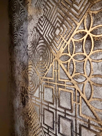Precision and Style: DFA Stencil Square Patterns for Author Design 0.3-1mm (K00028)