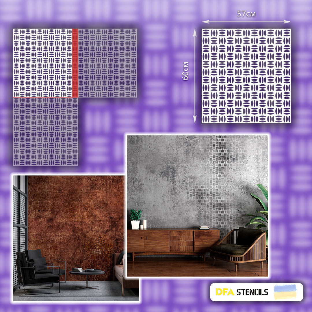 Reusable stencil DFA for decorative plaster Loft 23 (L00023)