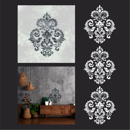 Professional stencil DFA Damascus for stylish wall decoration 0.3-1 mm (D00073)